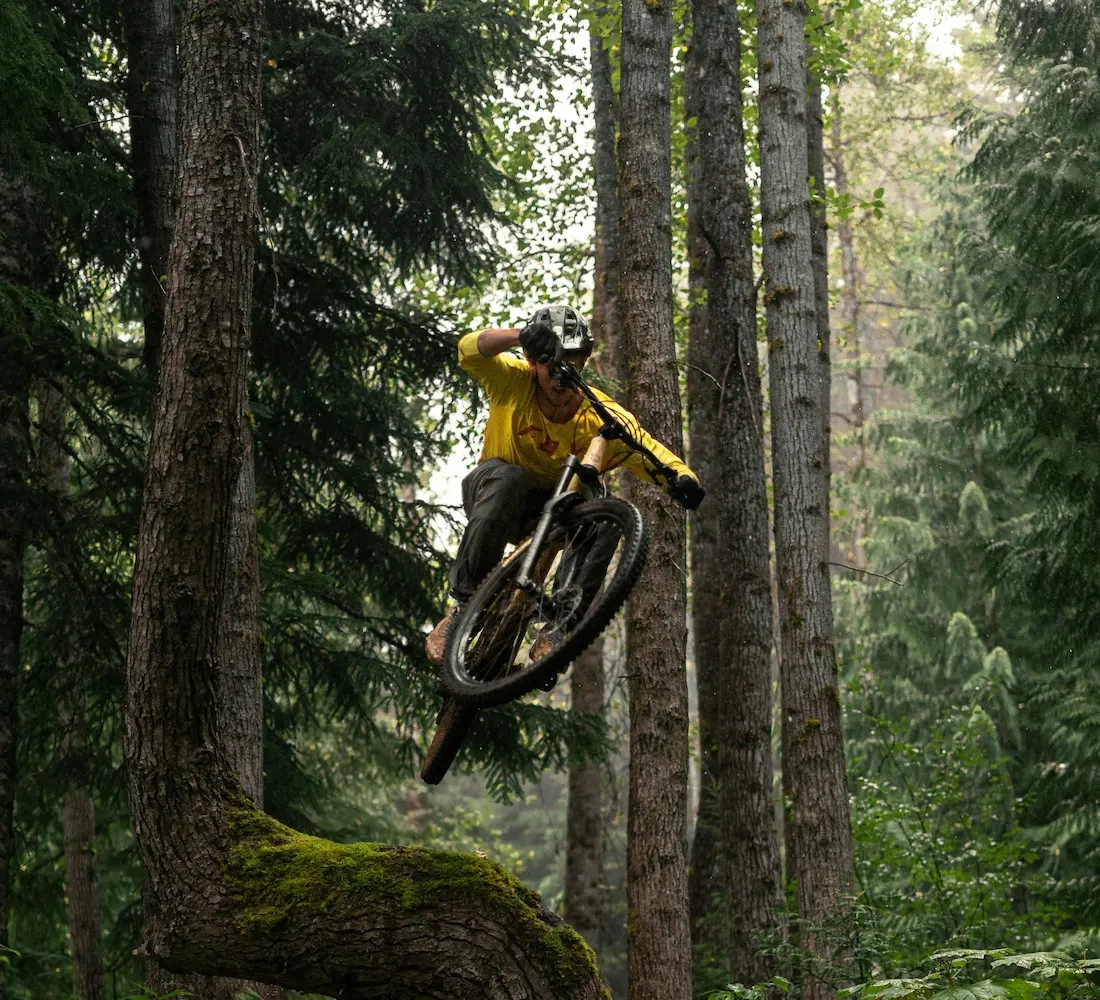 Mountain bike on exposed alpine terrain