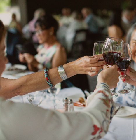 Dining table representing restaurant and vendor discounts