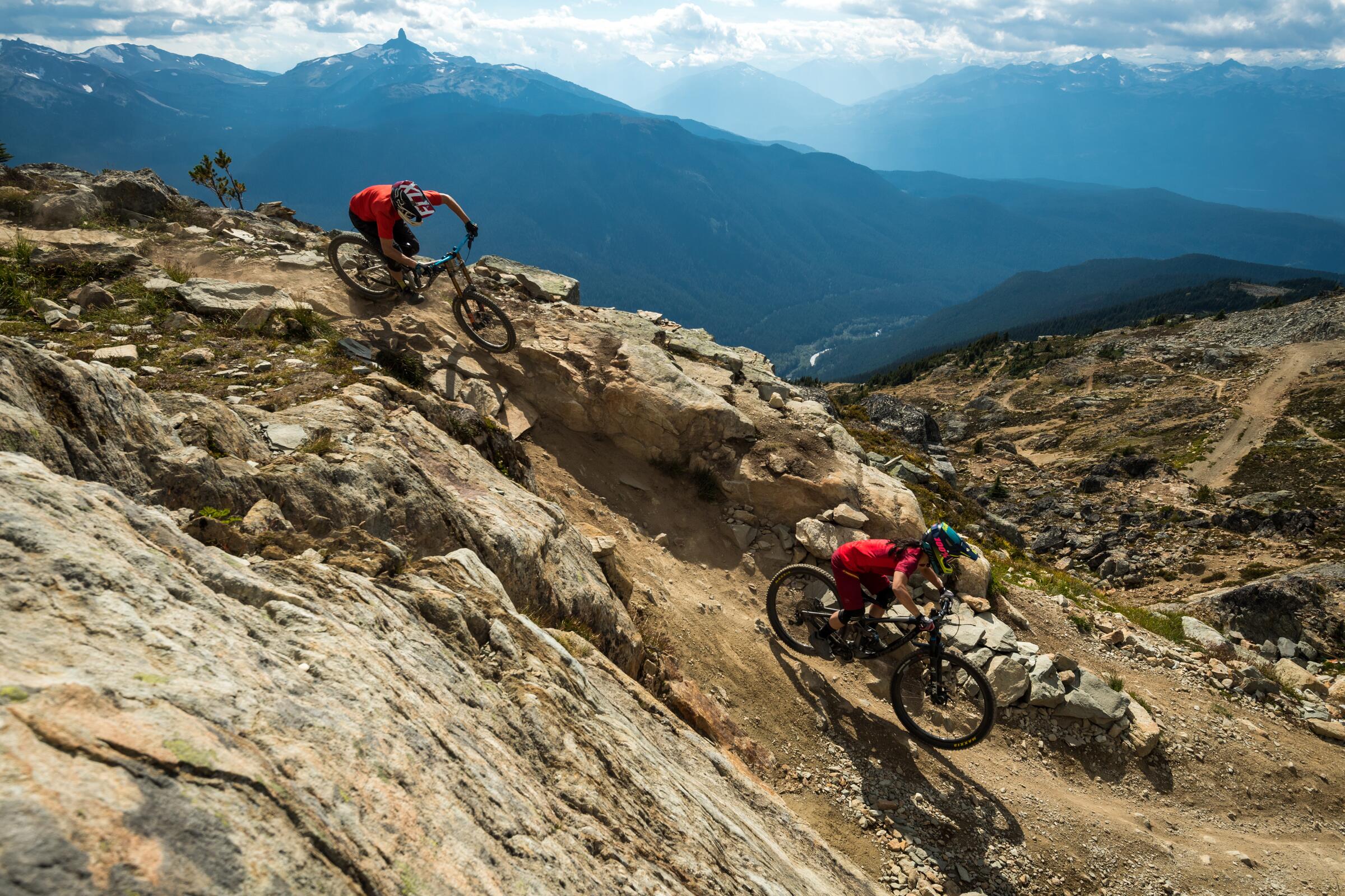 Mountain bike on exposed alpine terrain