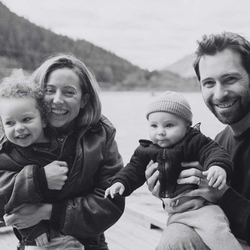 Family in the mountains